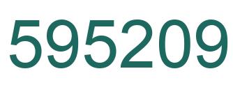 Number 595209 green image