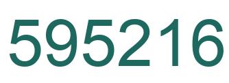 Number 595216 green image