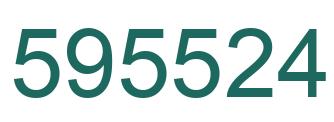 Number 595524 green image