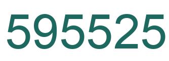 Number 595525 green image