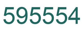 Number 595554 green image