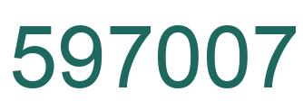 Número 597007 imagen verde