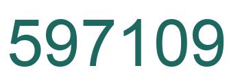Number 597109 green image