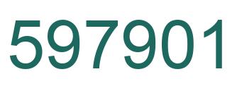 Number 597901 green image