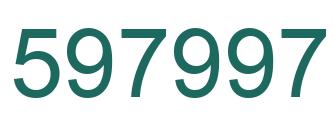 Número 597997 imagen verde