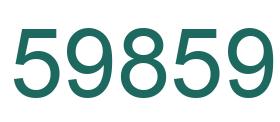 Number 59859 green image