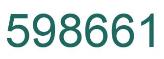 Número 598661 imagen verde