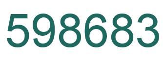 Number 598683 green image