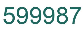 Number 599987 green image