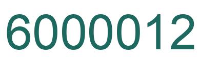 Number 6000012 green image