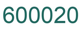 Number 600020 green image