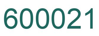 Number 600021 green image