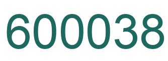 Number 600038 green image