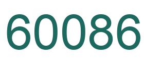 Number 60086 green image