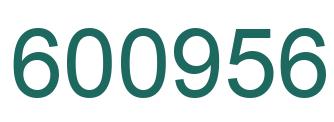 Number 600956 green image