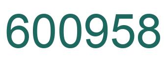 Number 600958 green image