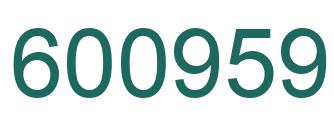 Number 600959 green image