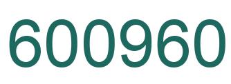 Number 600960 green image