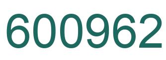Number 600962 green image