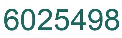 Number 6025498 green image