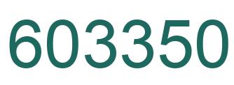 Number 603350 green image