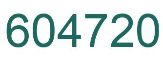 Number 604720 green image