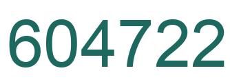 Number 604722 green image
