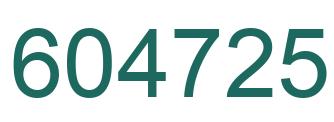 Number 604725 green image