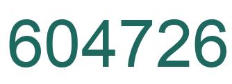 Number 604726 green image