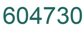 Number 604730 green image