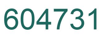 Number 604731 green image