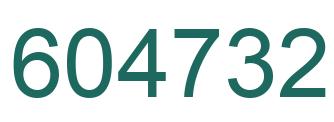 Number 604732 green image