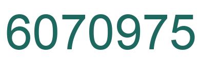 Number 6070975 green image