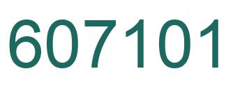 Number 607101 green image
