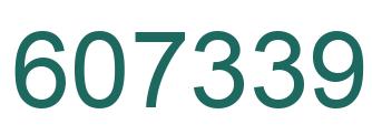 Number 607339 green image