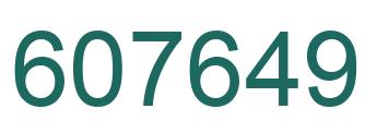 Número 607649 imagen verde
