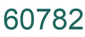 Number 60782 green image