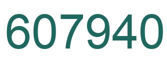 Número 607940 imagen verde