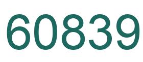 Number 60839 green image