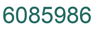Number 6085986 green image