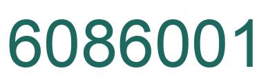Number 6086001 green image