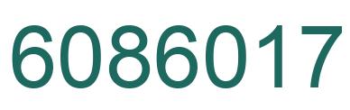 Number 6086017 green image