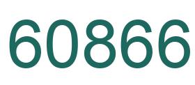 Number 60866 green image