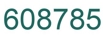 Number 608785 green image