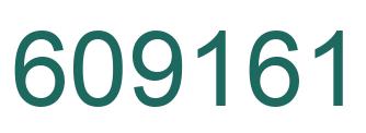 Number 609161 green image