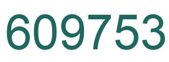 Number 609753 green image