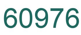 Number 60976 green image