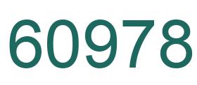 Number 60978 green image
