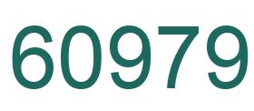 Number 60979 green image