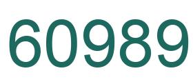 Number 60989 green image